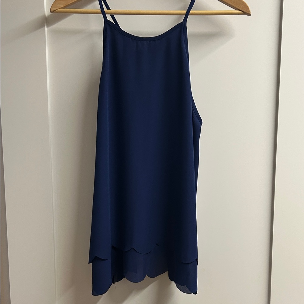 Elegant Navy Blue Women's Top